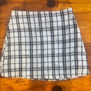 Lulu's Black and White Checkered Mini Skirt